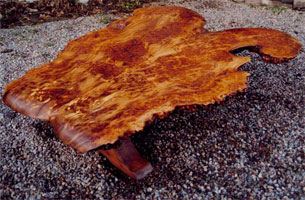 Natural edged coffee table