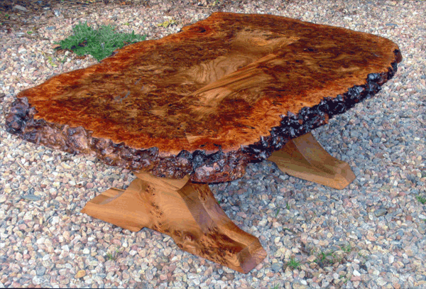 Burr elm table