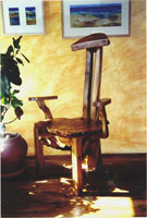 Carver chair, burr elm.  Price on application.